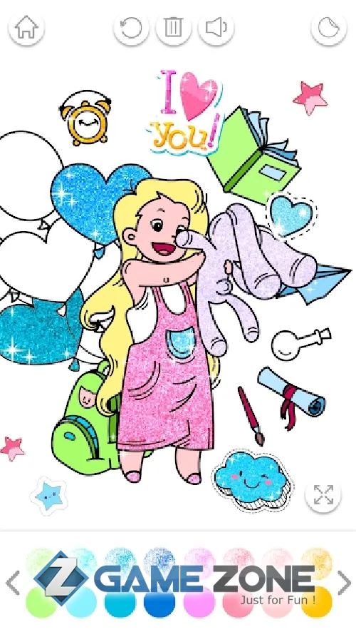 صورة من لعبة Kawaii Coloring Book Glitter [Adfree]