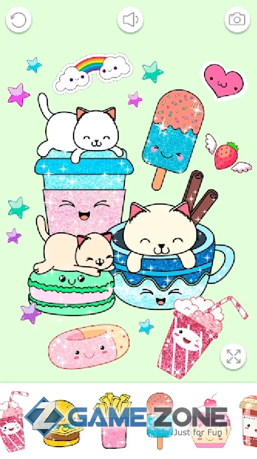صورة من لعبة Kawaii Coloring Book Glitter [Adfree]
