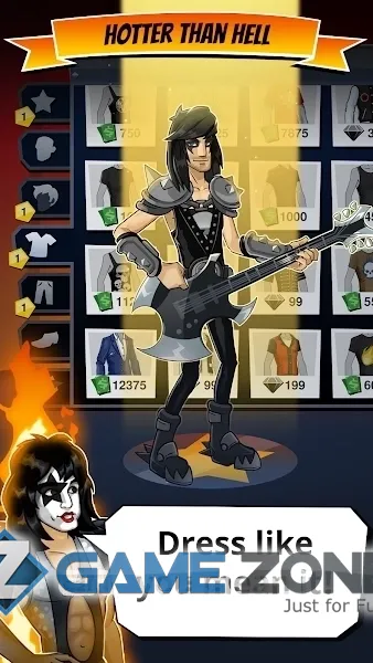 صورة من لعبة KISS Rock City