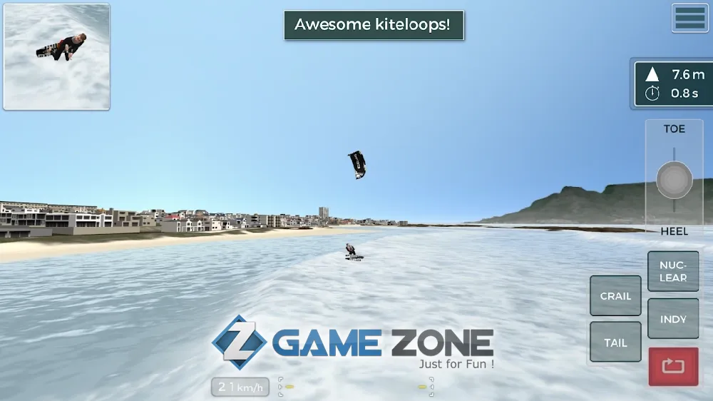 صورة من لعبة Kiteboard Hero