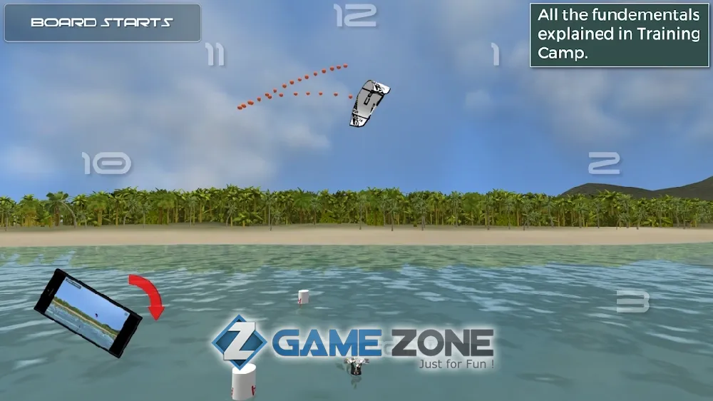 صورة من لعبة Kiteboard Hero