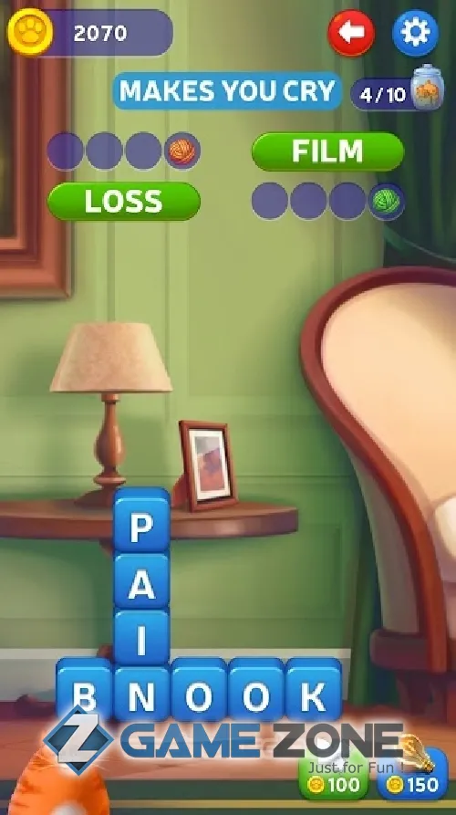 صورة من لعبة рKitty Scramble Word Stacks [Mod Money]