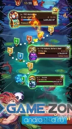 صورة من لعبة LightSlinger Heroes: Puzzle RPG