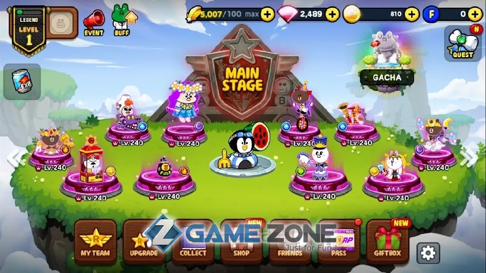 صورة من لعبة LINE Rangers BrownCony Wars