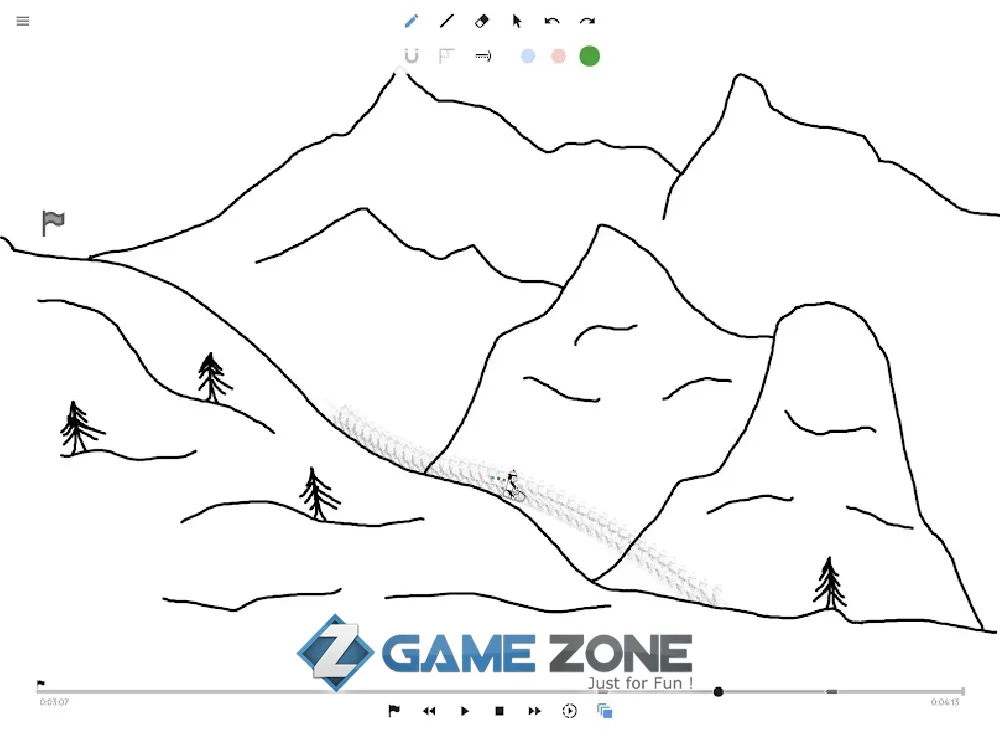 صورة من لعبة Line Rider