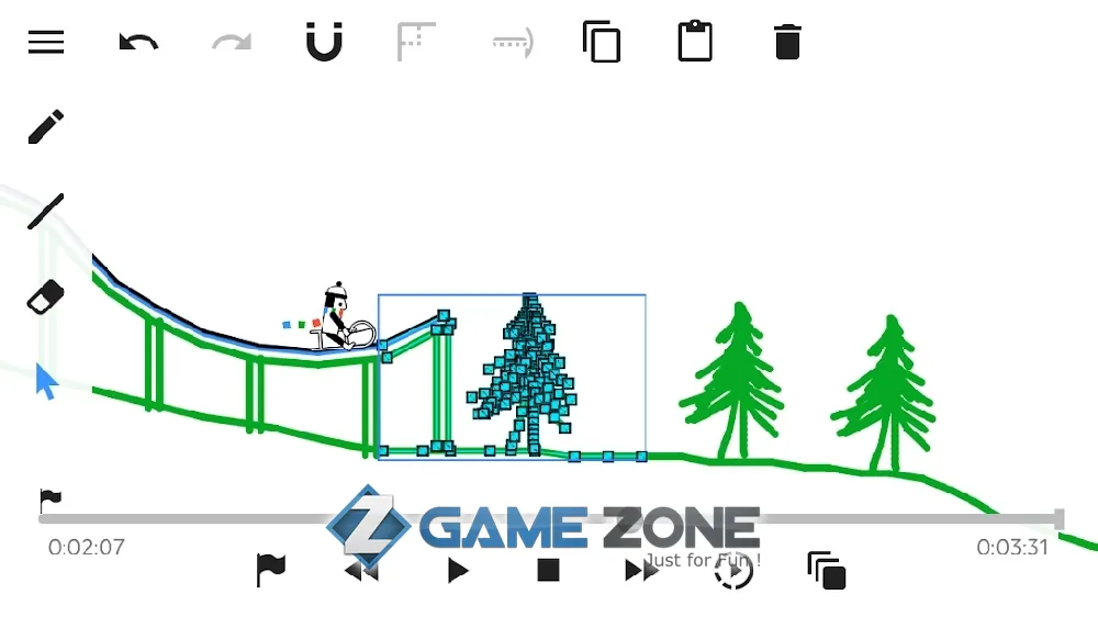 صورة من لعبة Line Rider