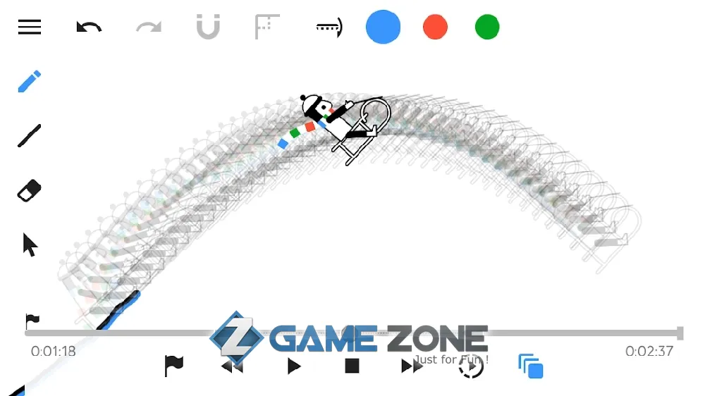 صورة من لعبة Line Rider