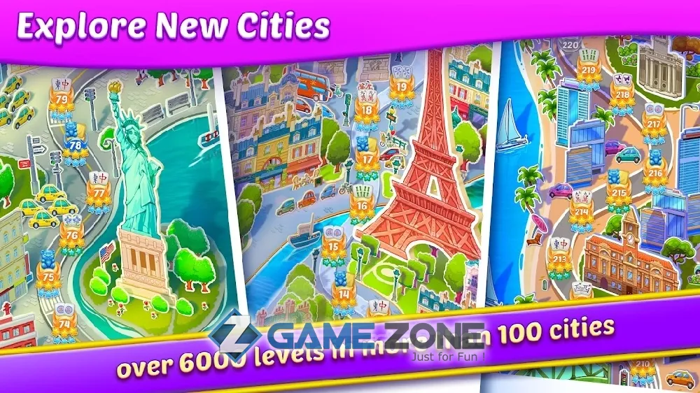 صورة من لعبة Mahjong City Tours [Много денег]