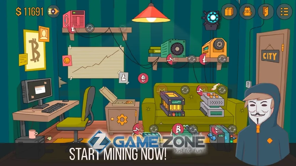 صورة من لعبة Idle Miner Simulator Tap Tap Bitcoin Tycoon [unlocked]