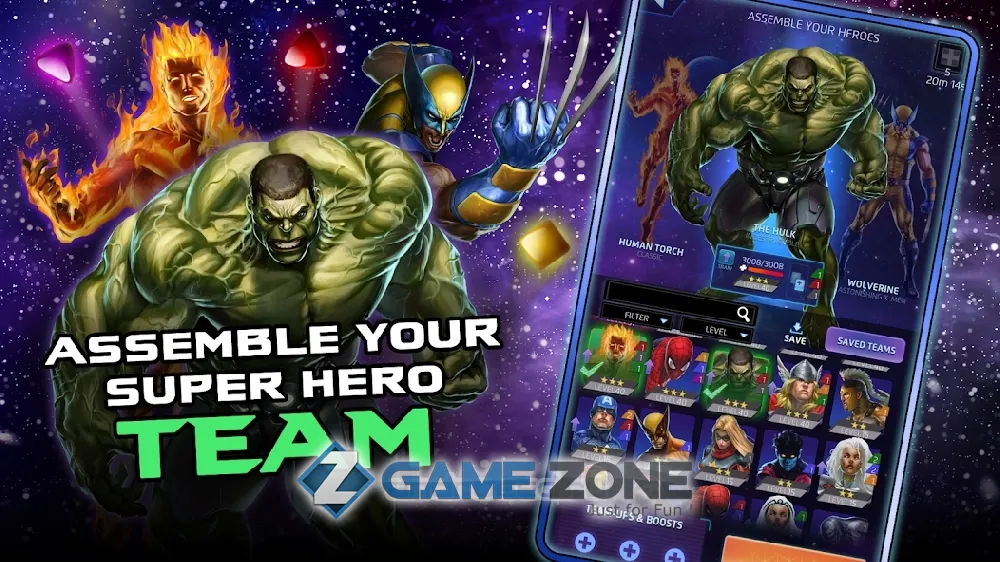 صورة من لعبة Marvel Puzzle Quest