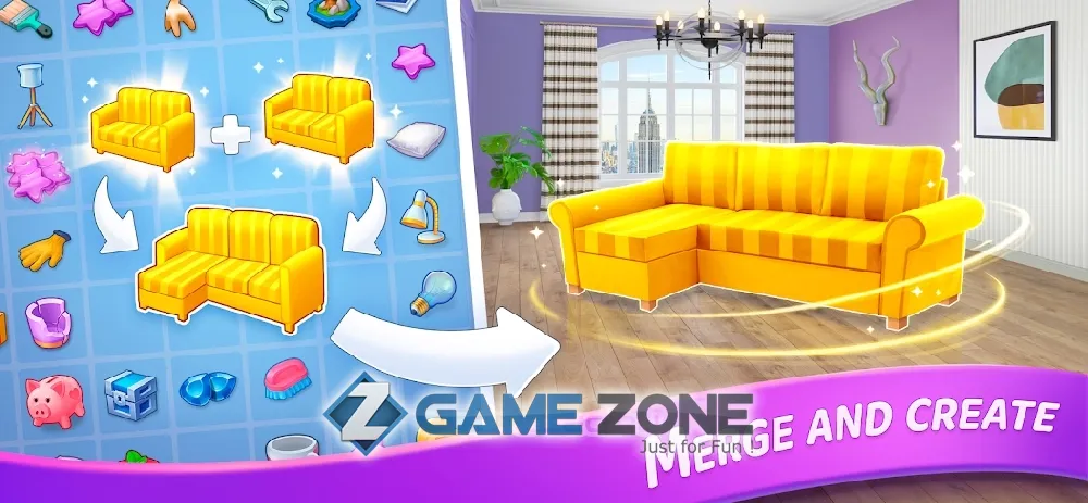 صورة من لعبة Merge Design Home Renovation & Mansion Makeover [Free Shopping]