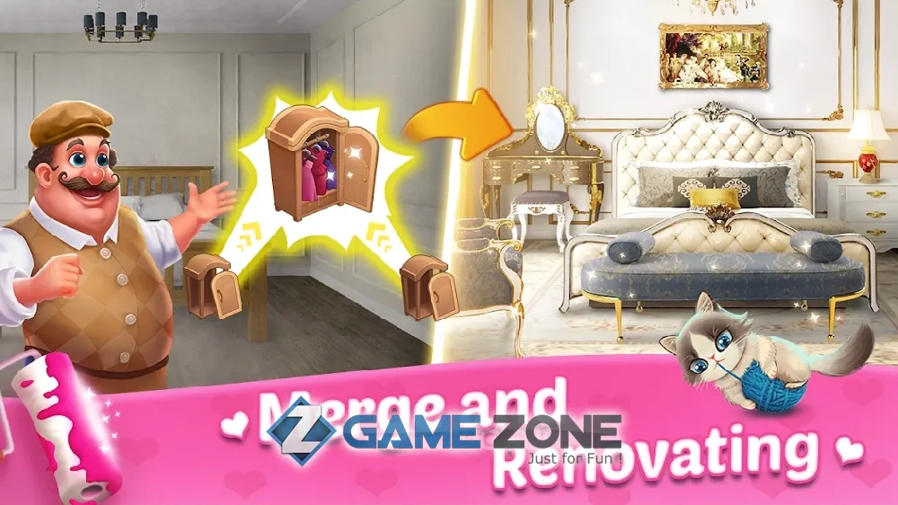صورة من لعبة Merge Dream Mansion design [Mod Money]