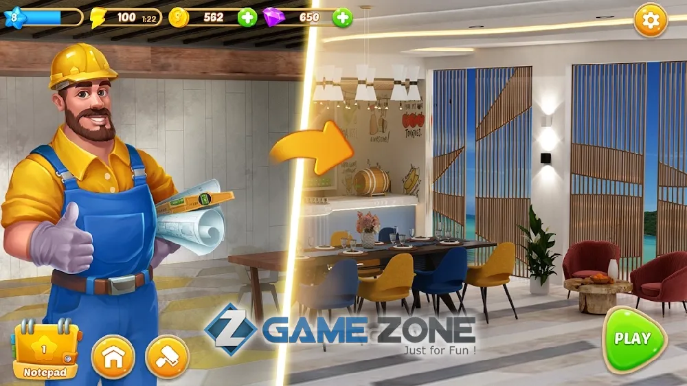 صورة من لعبة Merge Home Design Dream Decor Mansion [Mod Money]