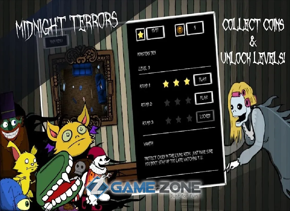 صورة من لعبة Midnight Terrors