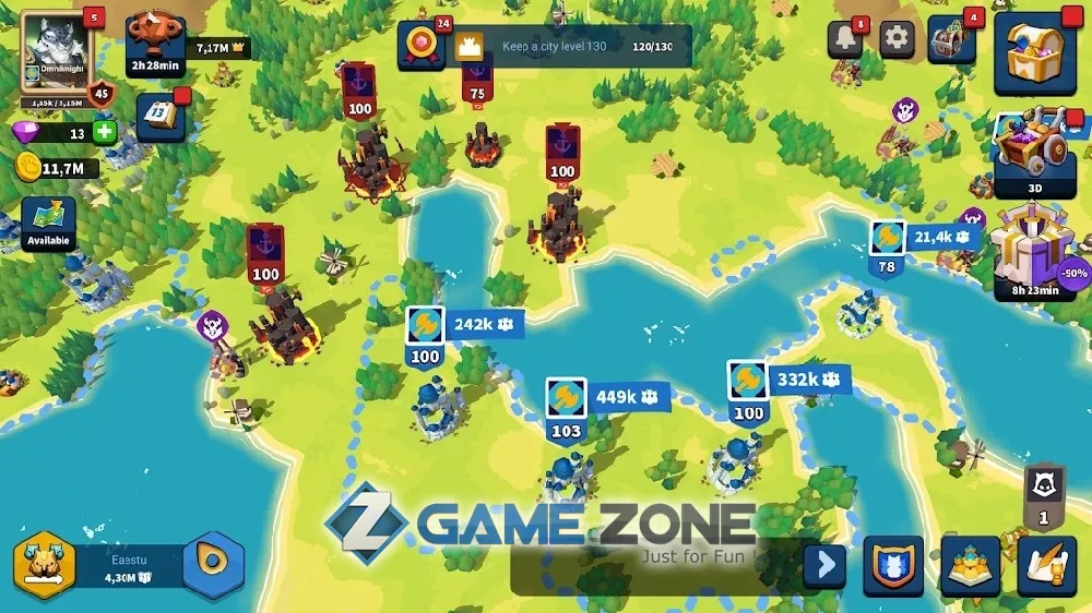 صورة من لعبة Million Lords MMORTS