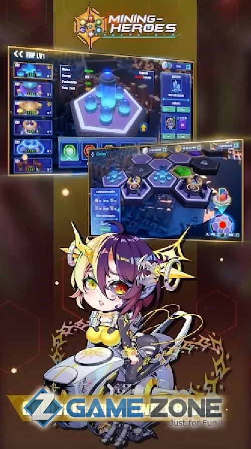 صورة من لعبة Mining Heroes Puzzle RPG