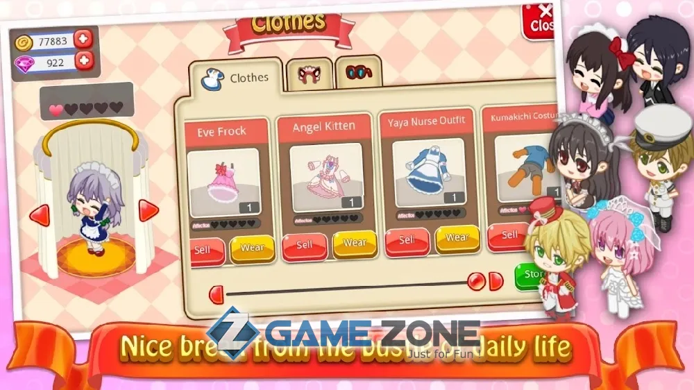 صورة من لعبة Moe Girl Cafe 2
