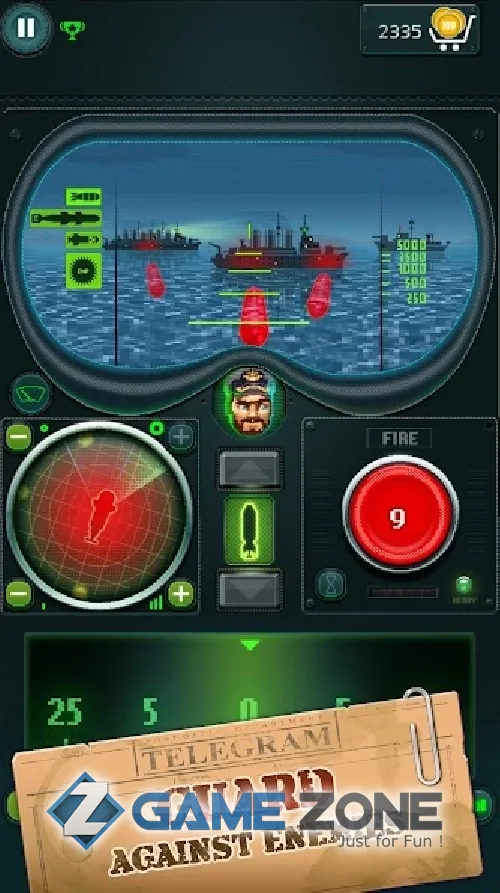 صورة من لعبة You Sunk Submarine Torpedo Attack