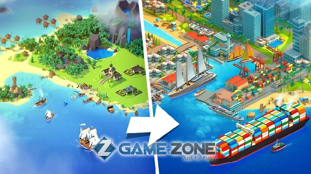 صورة من لعبة Seaport Explore Collect & Trade