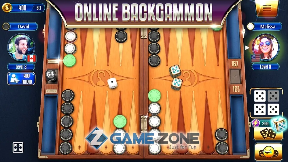 صورة من لعبة Нарды Backgammon Legends: настольная игра онлайн