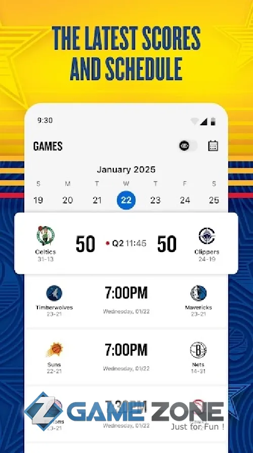 صورة من لعبة NBA Live Games & Scores
