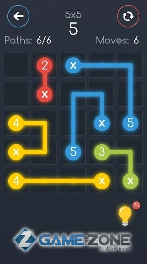صورة من لعبة Number link - соединение точек