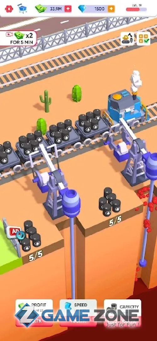 صورة من لعبة Oil Mining 3D Petrol Factory [Mod Diamonds]