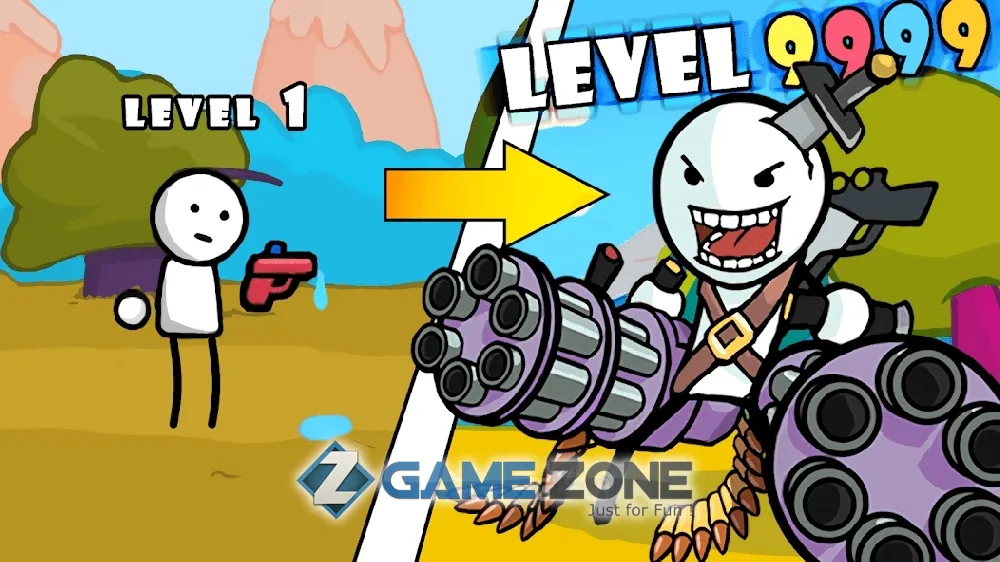 صورة من لعبة One Gun 2 Stickman rpg shooter gang [много монет]