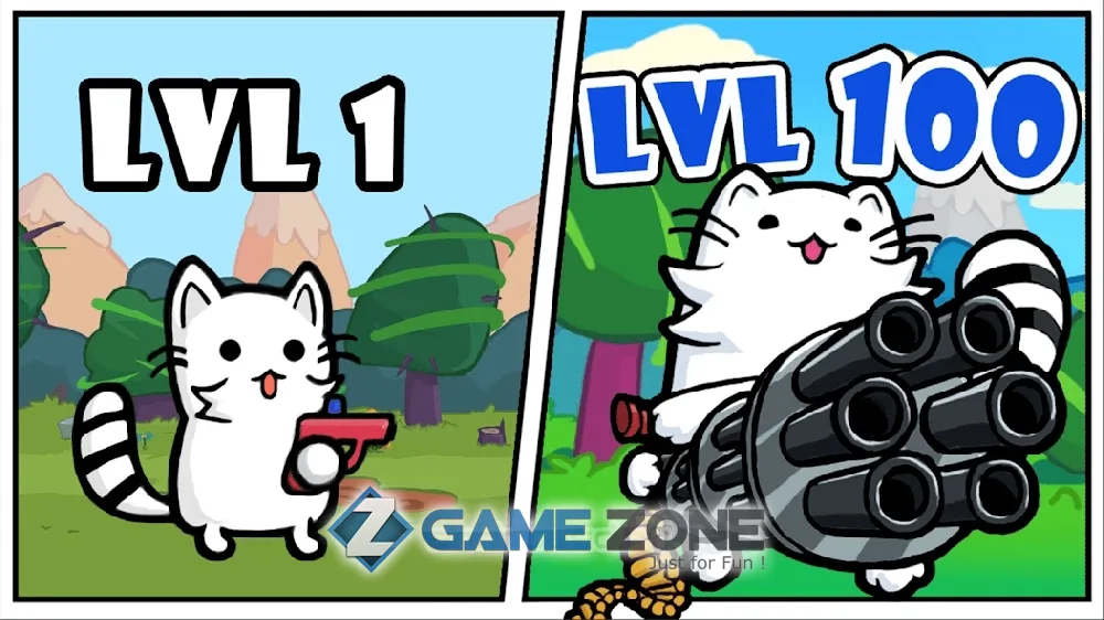 صورة من لعبة One Gun: Cat [Mod Money]