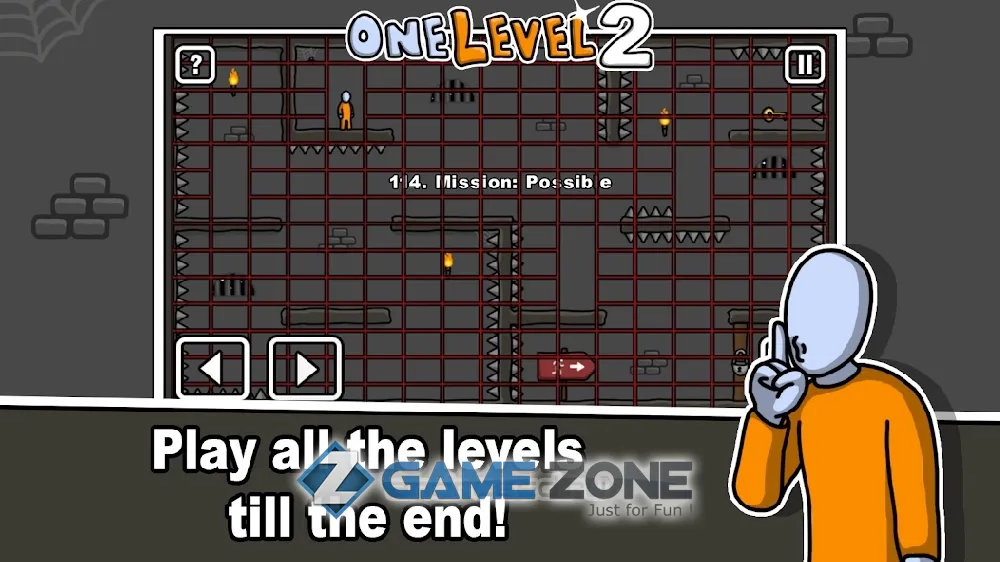 صورة من لعبة One Level 2: Stickman Jailbreak