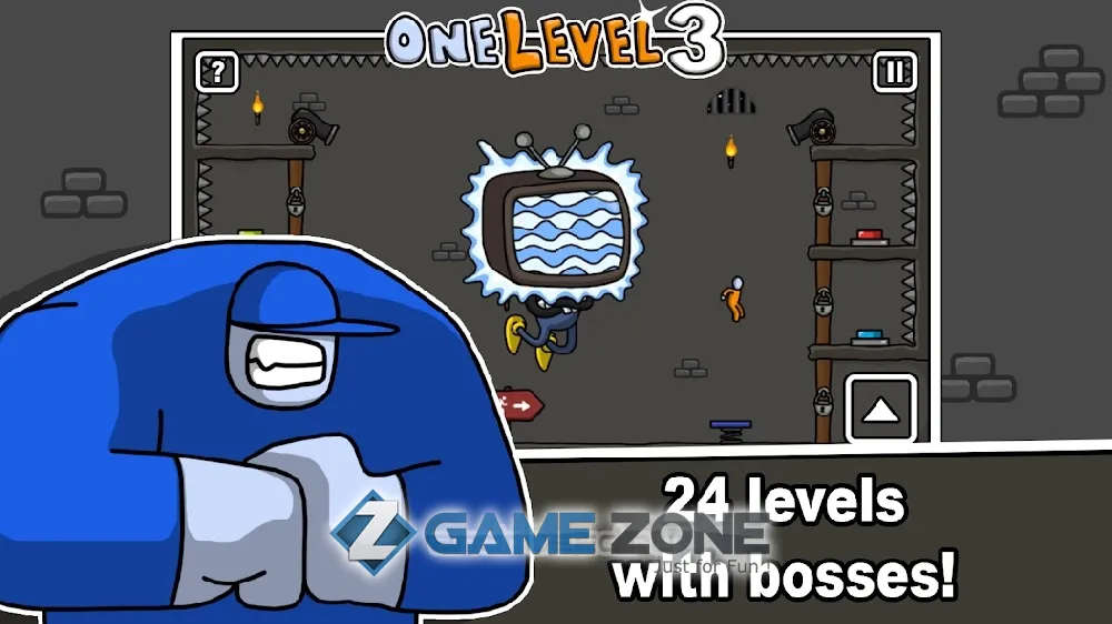 صورة من لعبة One Level 3: Стикмен побег из тюрьмы