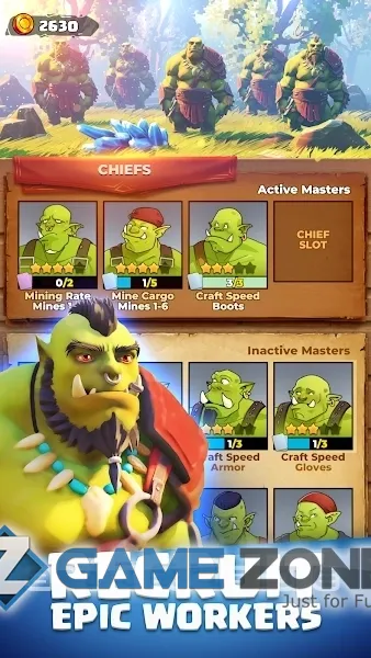 صورة من لعبة Orecraft: Orc Mining Camp [No Ads]