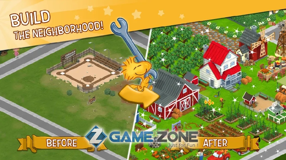 صورة من لعبة Peanuts: Snoopys Town Tale
