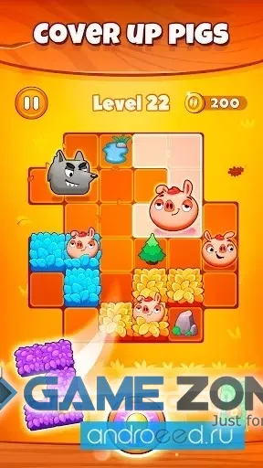 صورة من لعبة Pigs and Wolf Block Puzzle [много подсказок]