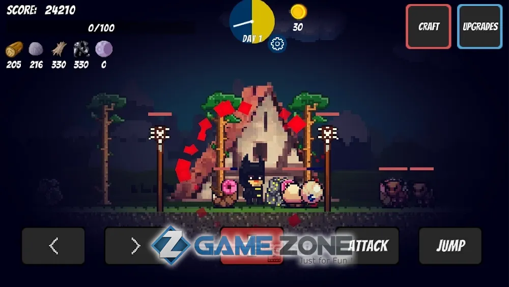 صورة من لعبة Pixel Survival Game [Много денег]