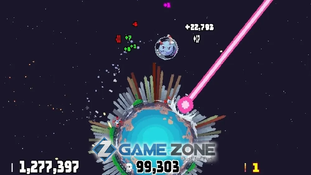 صورة من لعبة Planet Bash