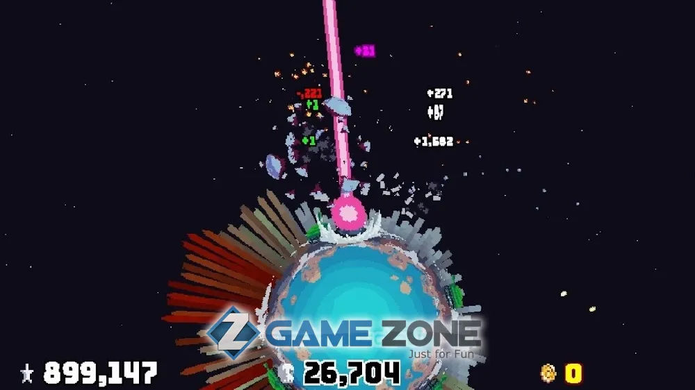 صورة من لعبة Planet Bash
