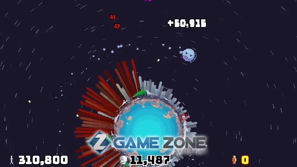 صورة من لعبة Planet Bash