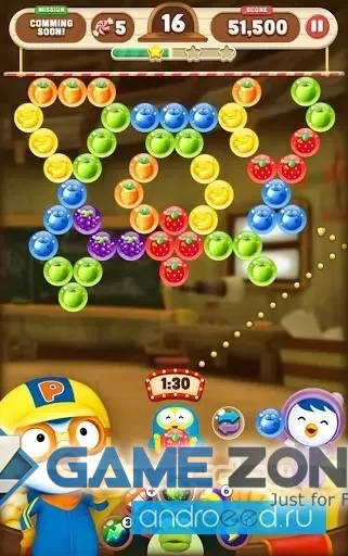 صورة من لعبة Pororo Bubble Shooter [Много денег]