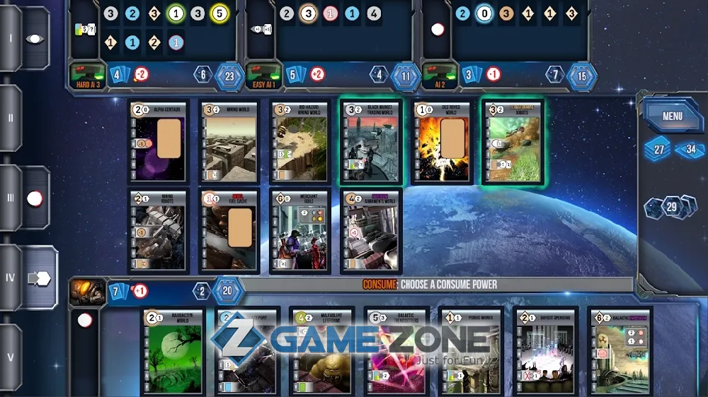 صورة من لعبة Race for the Galaxy