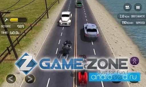 صورة من لعبة Race the Traffic Moto FULL [Много денег]
