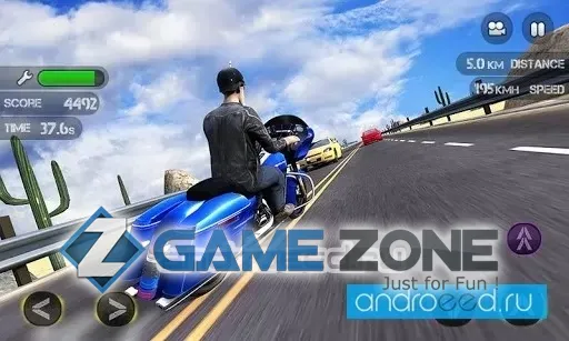 صورة من لعبة Race the Traffic Moto FULL [Много денег]