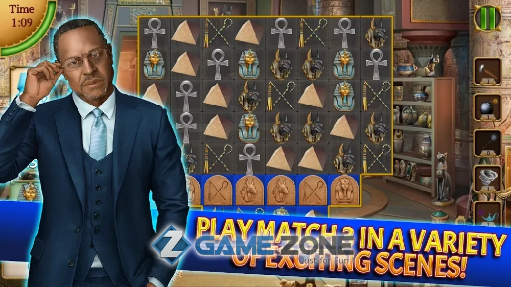 صورة من لعبة Relic Match 3 Mystery Society [Mod Diamonds]