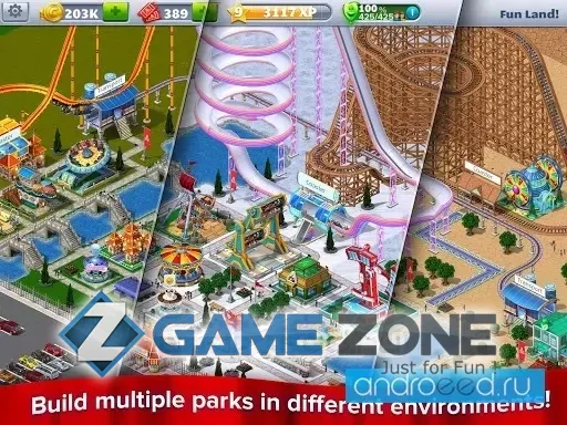 صورة من لعبة RollerCoaster Tycoon 4 Mobile [Много денег]