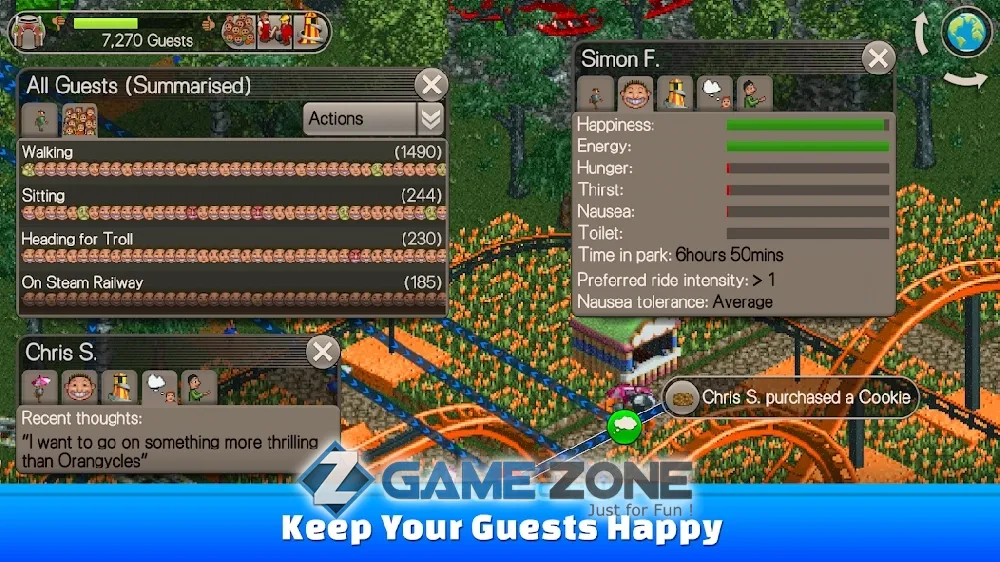 صورة من لعبة RollerCoaster Tycoon Classic [Unlocked + много денег]