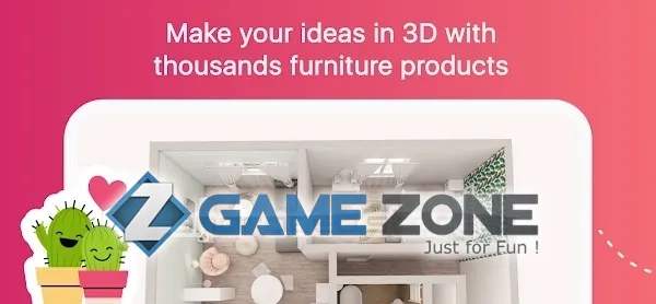 صورة من لعبة Room Planner Home Interior & Floorplan Design 3D [unlocked]