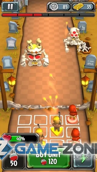 صورة من لعبة Rushero: Zombies Tower Defense [Money mod]