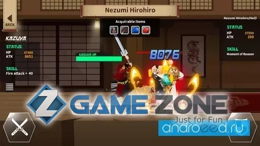 صورة من لعبة Samurai Kazuya : Idle Tap RPG [Много денег]