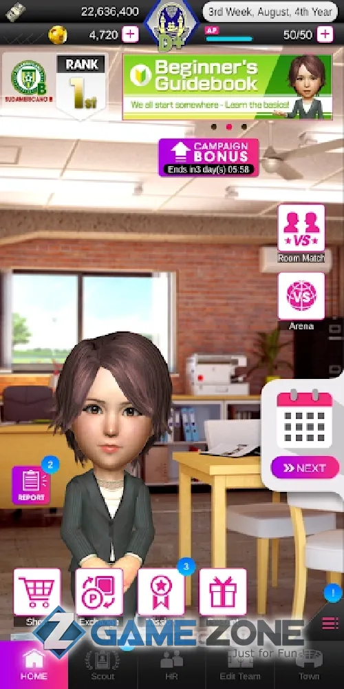 صورة من لعبة SEGA POCKET CLUB MANAGER
