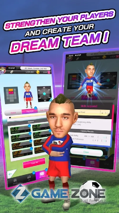 صورة من لعبة SEGA POCKET CLUB MANAGER